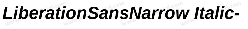 LiberationSansNarrow Italic字体转换